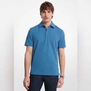 Michael Kors Blue Cotton Polo Shirt | Classic Slim Fit | Men’s Size M